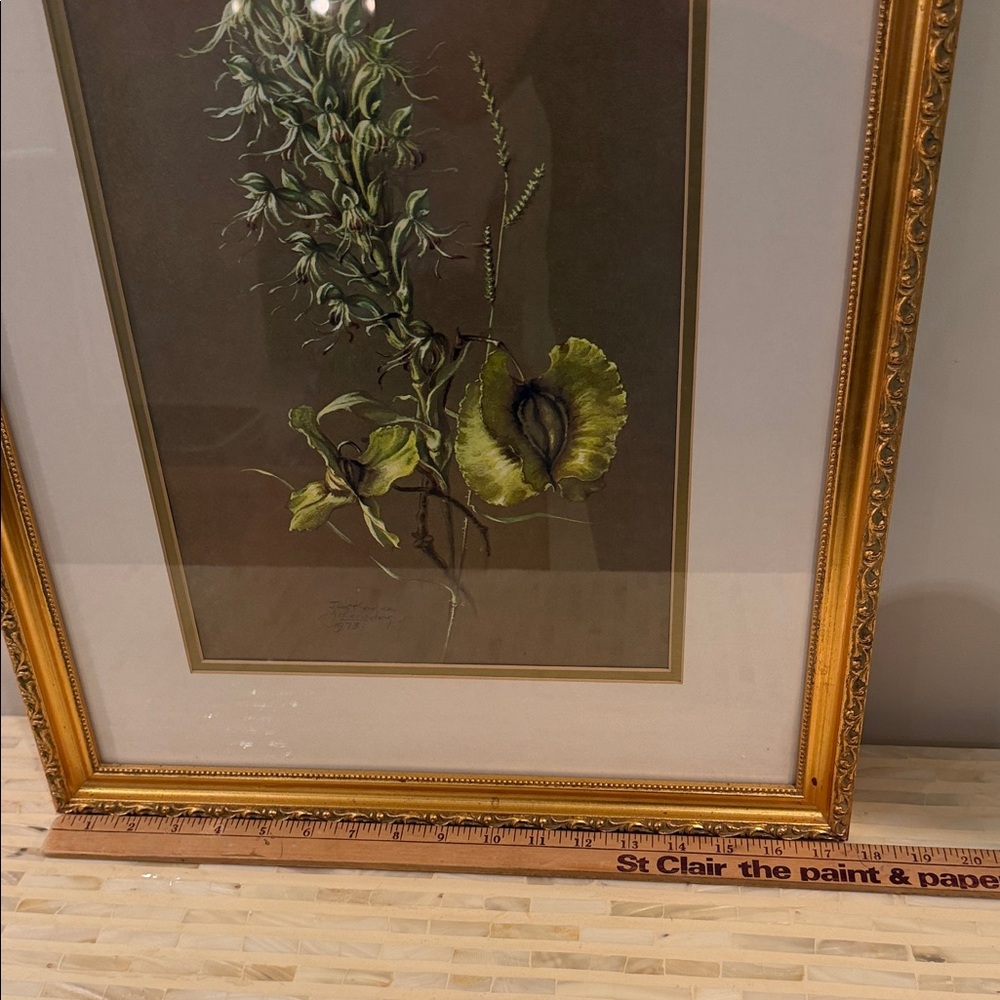 Watercolor titled "Flowers5" by the artist Tiiu Kadak, created in 1973. - Picture 4 of 5